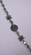 (Pair) Meher Silver Oxidised Anklet
