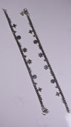 (Pair) Rohini Oxidised Silver Anklet