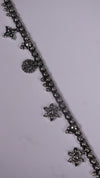 (Pair) Rohini Oxidised Silver Anklet