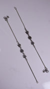 (Pair) Pushpavati Oxidised Silver Anklet