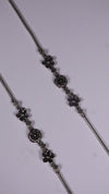 (Pair) Pushpavati Oxidised Silver Anklet