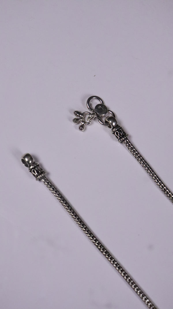 (Pair) Arka Oxidised Silver Anklet
