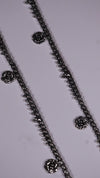 (Pair) Gulika Silver Oxidised Anklet