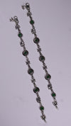 (Pair) Vanika Silver Oxidised Anklet