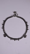 (Pair) Saaz Silver Oxidised Anklet