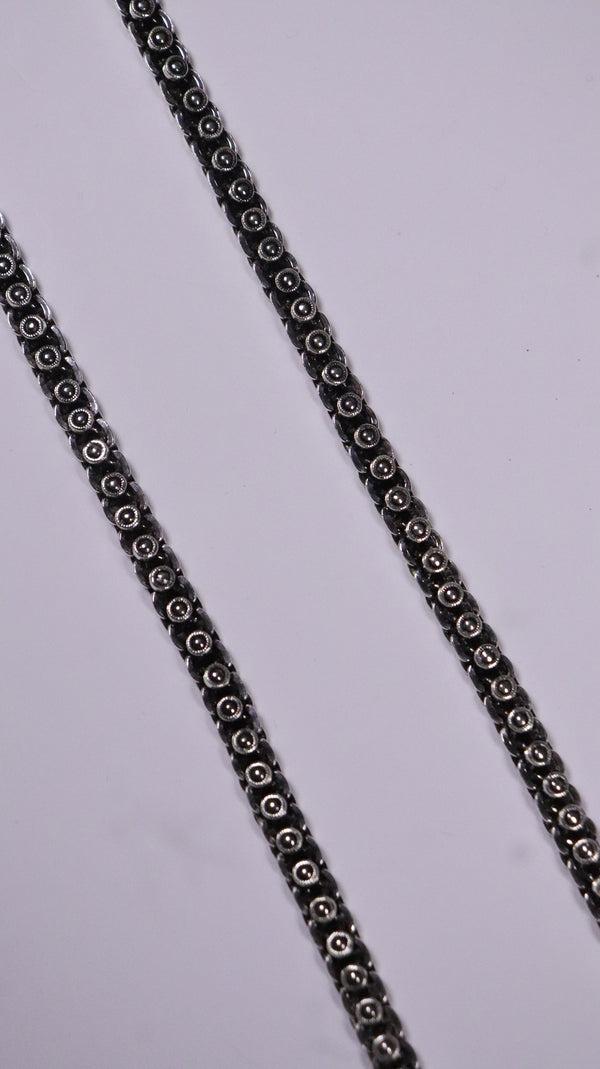 (Pair) Anant Silver Oxidised Anklet