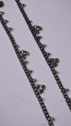 (Pair) Gulhans Silver Oxidised Anklet