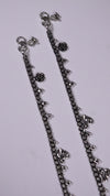 (Pair) Gulhans Silver Oxidised Anklet