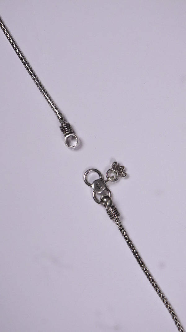(Pair) Veer Silver Oxidised Ankle