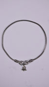 (Pair) Jhilmil Ghunghru Silver Oxidised Anklet
