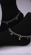 (Pair) Gulhans Silver Oxidised Anklet