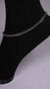 (Pair) Anant Silver Oxidised Anklet
