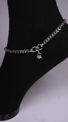 (Pair) Anant Silver Oxidised Anklet