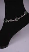 (Pair) Vanika Silver Oxidised Anklet