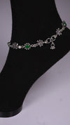 (Pair) Vanika Silver Oxidised Anklet