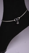 (Pair) Pushpavati Oxidised Silver Anklet