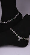 (Pair) Neelima Silver Oxidised Anklet
