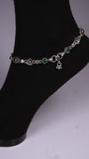 (Pair) Neelima Silver Oxidised Anklet