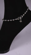 (Pair) Meher Silver Oxidised Anklet