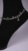 (Pair) Raka Silver Oxidised Anklet