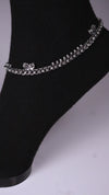 (Pair) Rajsi Silver Oxidised Anklet