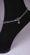 (Pair) Rajsi Silver Oxidised Anklet