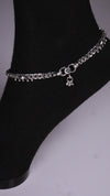(Pair) Nupura Silver Oxidised Anklet