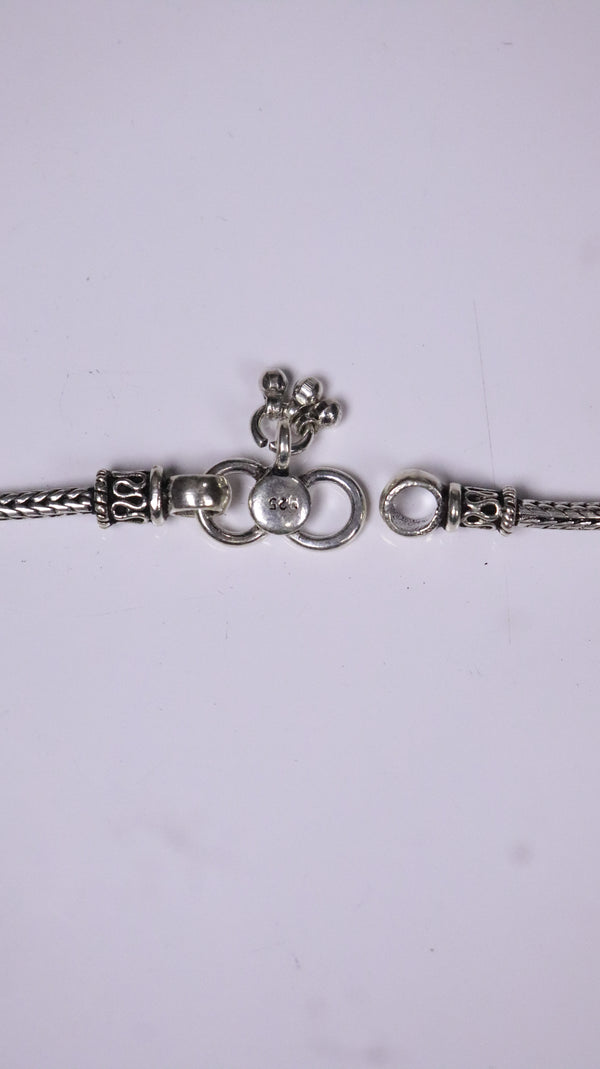 (Pair) Arka Oxidised Silver Anklet