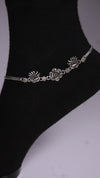 (Pair) Hansika Oxidised Silver Anklet