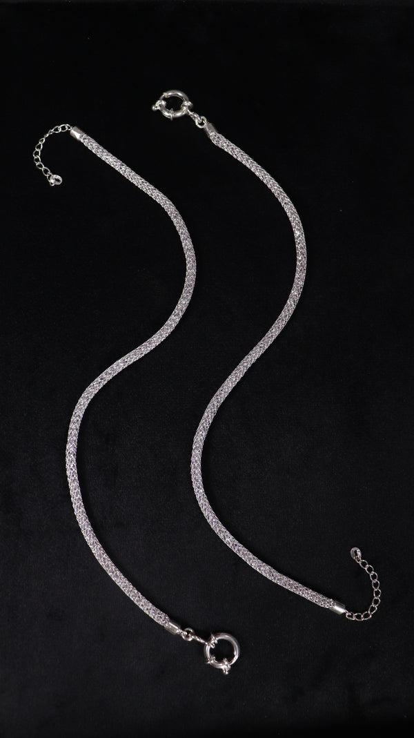 (Pair) Sparkling Moon Anklet