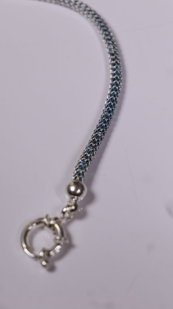 (Pair) Deep Ocean Blue Anklets