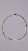 (Pair) Golden Rhythm Silver Anklets