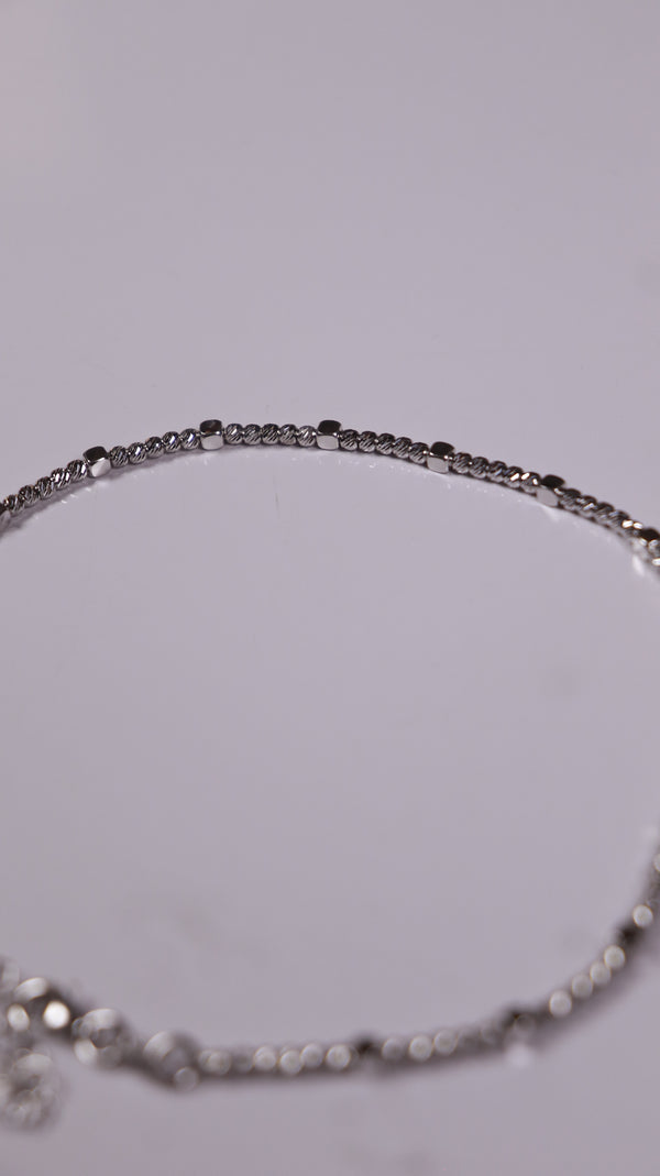 (Pair) Starlit Silver Anklet