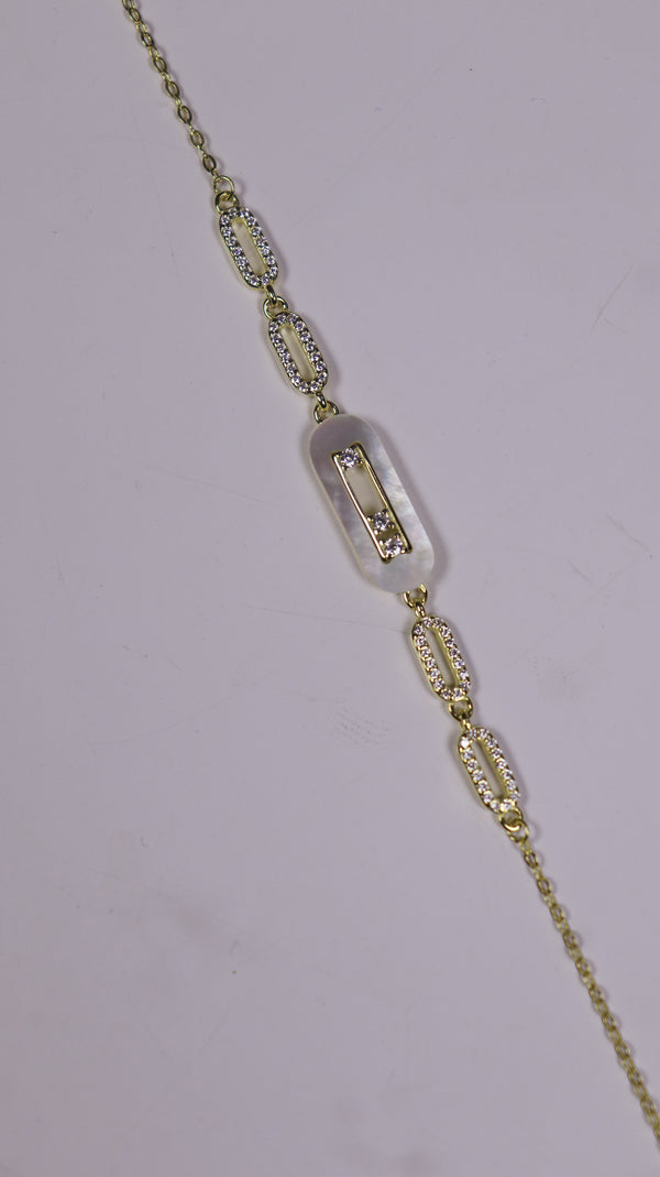Moonstone Link Bracelet