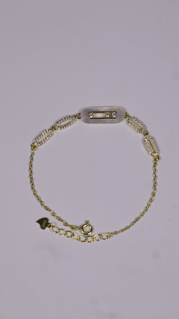 Moonstone Link Bracelet