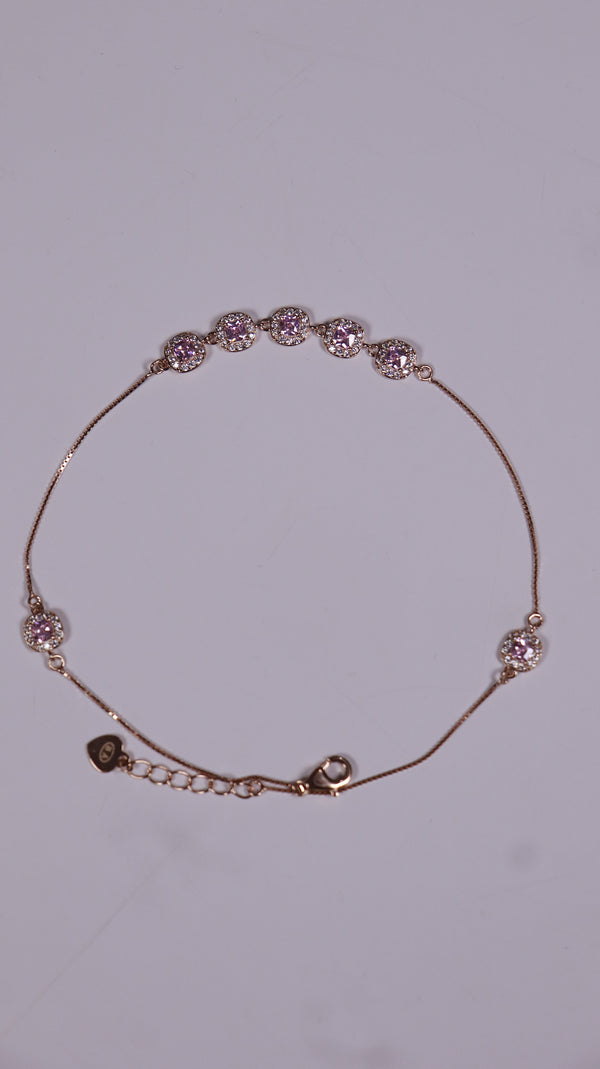 (Pair) Rosy Glow Anklets