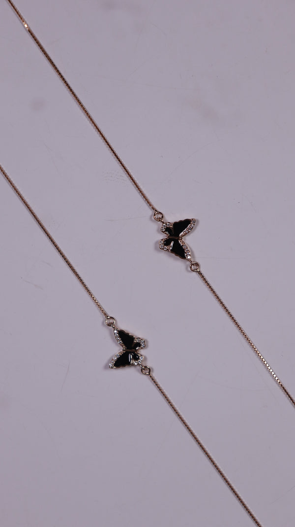 (Pair) Moonwing Silver Anklet