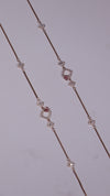 (Pair) Pink Clover Silver Anklet - Rose Gold