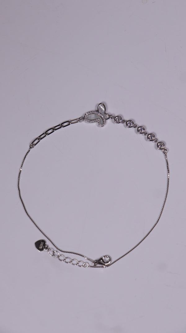 (Pair) Forever Bloom Anklets - Silver
