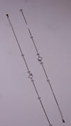 (Pair) Pink Clover Silver Anklet - Silver