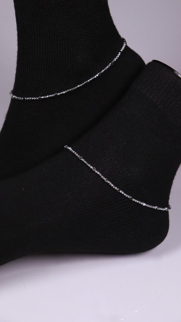 (Pair) Starlit Silver Anklet