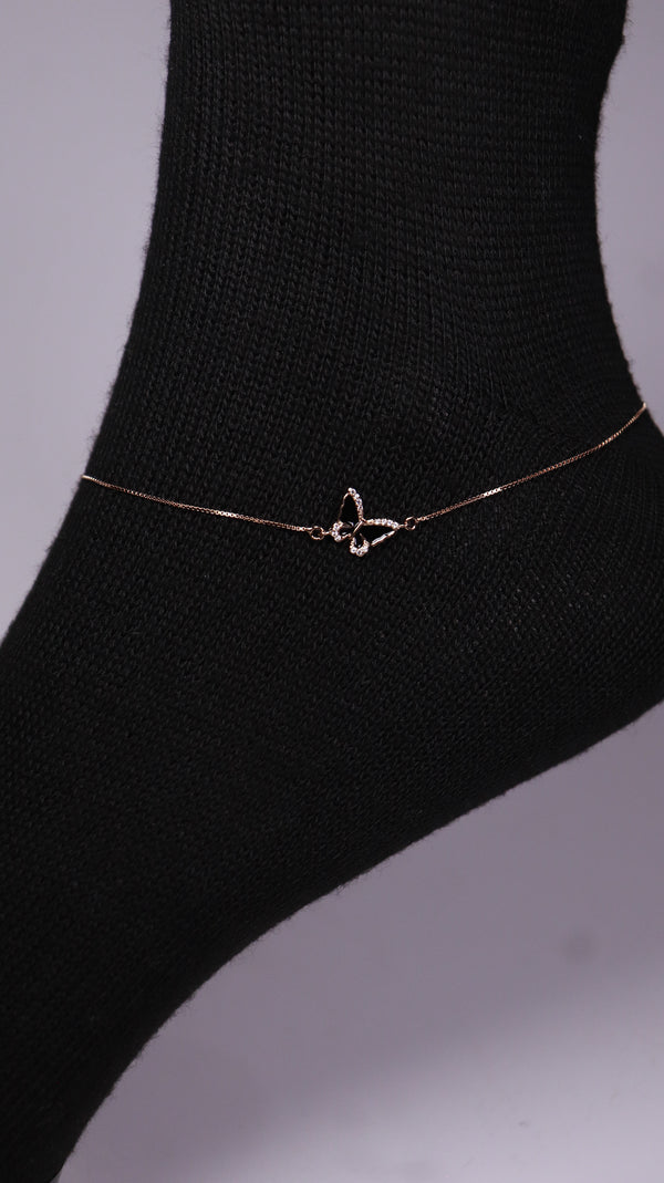 (Pair) Moonwing Silver Anklet