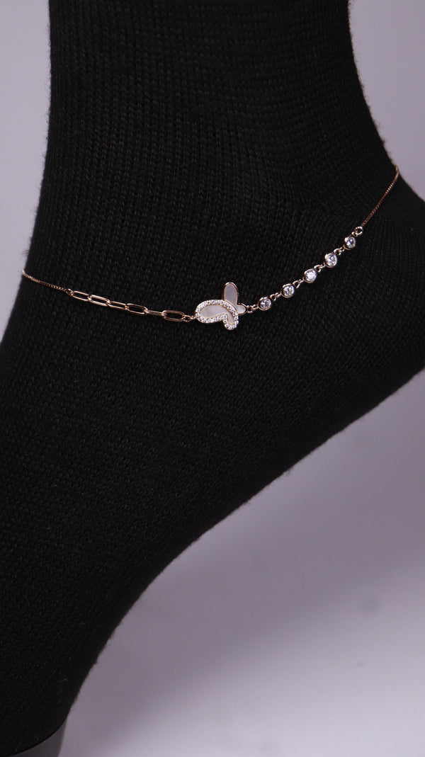 (Pair) Forever Bloom Anklets - Rose gold