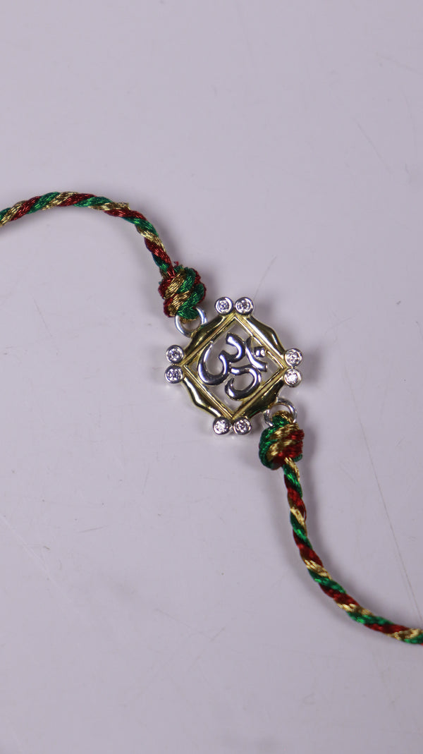 Om Divya Silver Rakhi