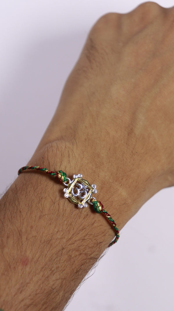 Om Divya Silver Rakhi